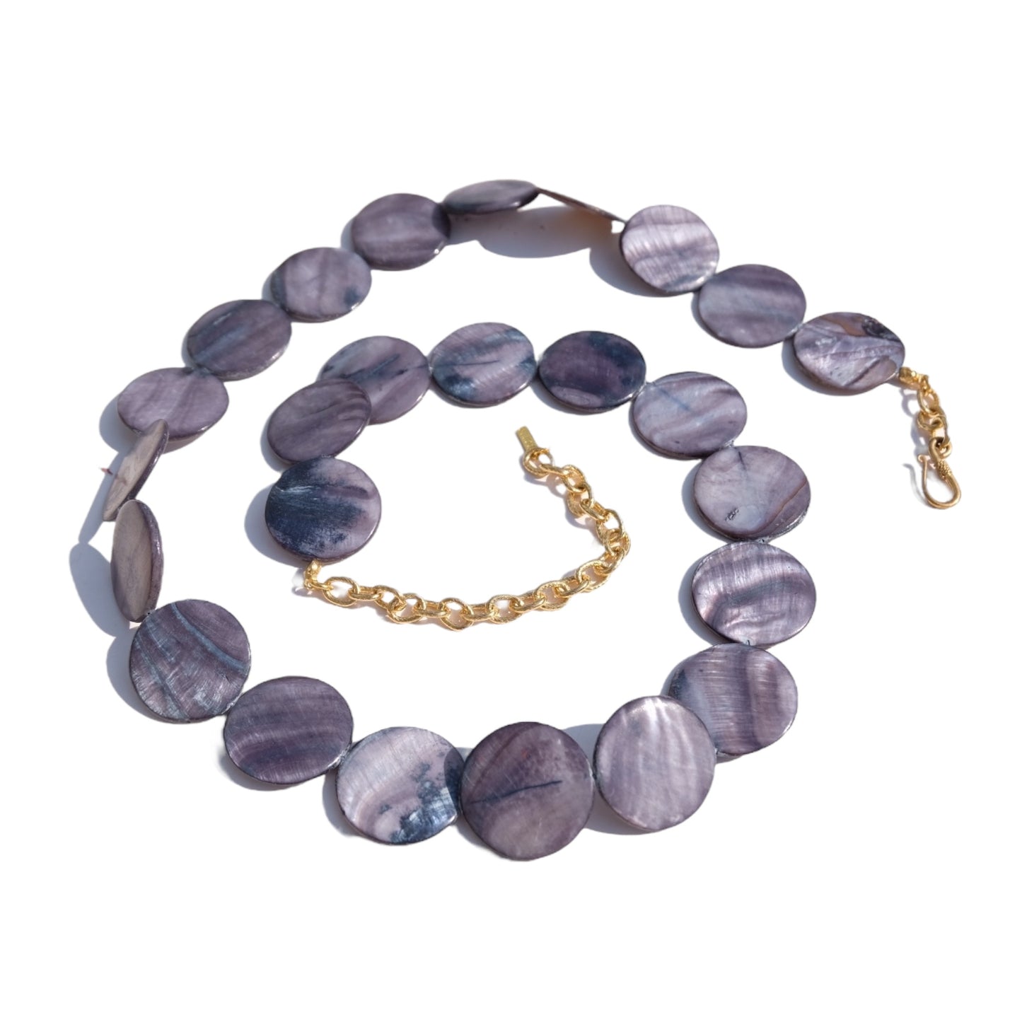 BLUE MOTHER OF PEARL BELT